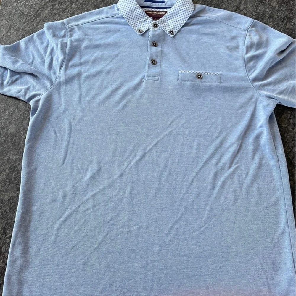 Johnston & Murphy Blue Dress Polo